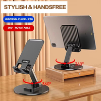 Mobile Phone Holder Stand Foldable Desktop Tablet Holder For IPhone IPad Samsung Xiaomi Rotatable Base Universal Phone Stand