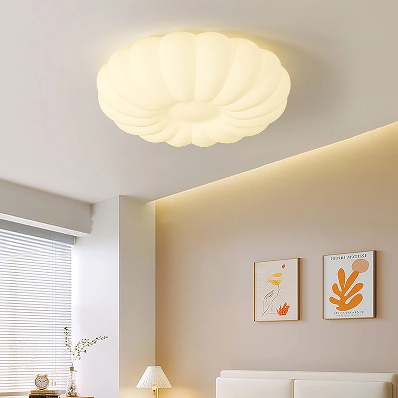 Nordic Living Room Full Spectrum Eye Protection Indoor Lighting Bedroom LED Modern Creative Petal Children's Room Ceiling Light