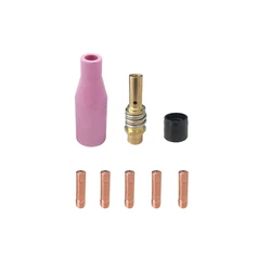 8Pcs 15AK MIG MAG Welding Torch Consumables 0.8/1.0/1.2mm Gas Ceramic Nozzle Tip Holder Contact Tips Insulating sleeve