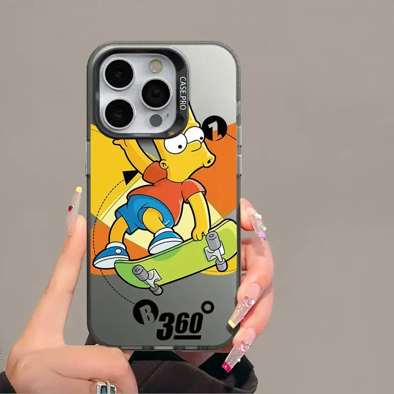 Case For Apple iPhone 15 11 13 14 Pro Max 12 15 Plus 11Pro High-Level Matte Phone Cover Simpsons Family