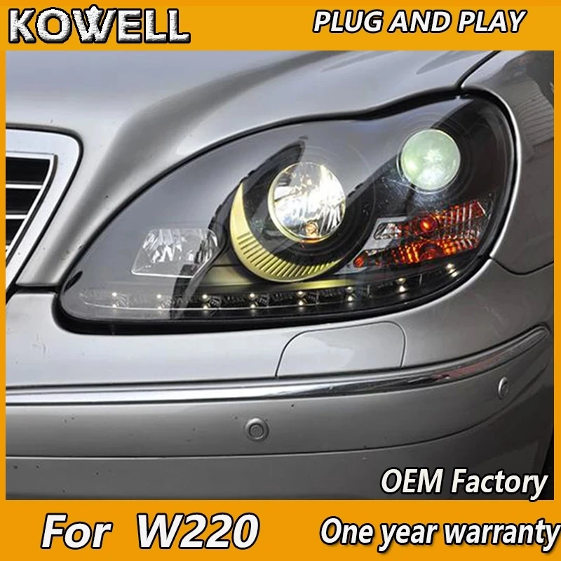 KOWELL Car Styling for Mercedes Benz W220 Head Light 1999-2005 S280 S320 S500 S600 S350 Benz S Class Head Light HID/Xenon