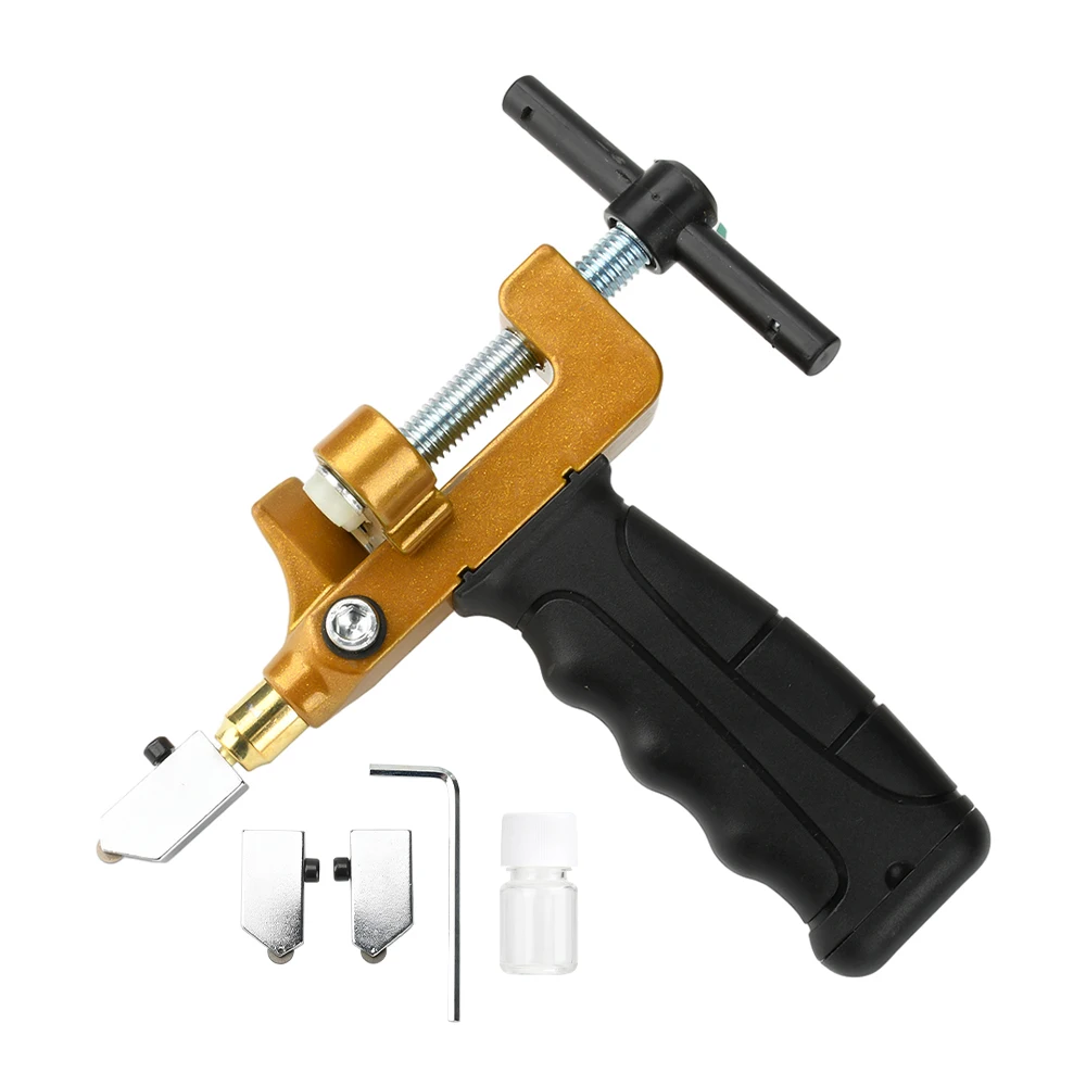 Pemotong Kaca Ubin Berlian 2 In 1 Kualitas Tinggi Pemotong Keramik dan Porselen Profesional Alat Tangan Multifungsi Manual Rumah DIY