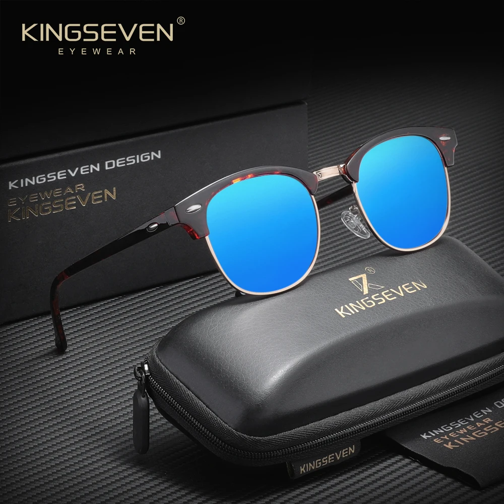 KINGSEVEN Luxe Causale Groot Frame Zonnebril Vrouwen Zonnebrandcrème Mode Gepolariseerde UV400 Bril Outdoor Rijden Legering Brillen