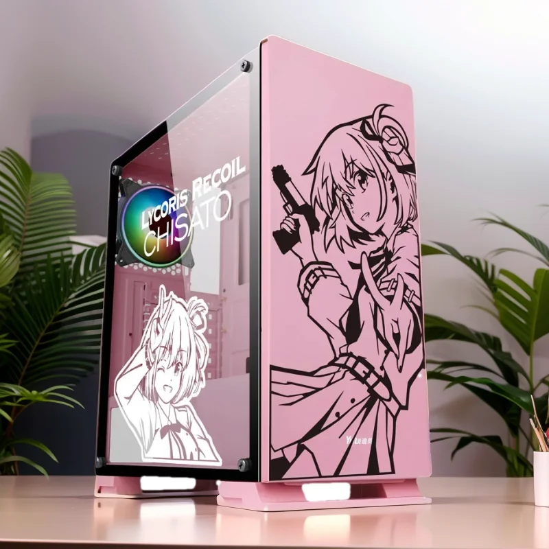 

Nishikigi Chisato Anime Stickers for PC Case,Cartoon Decor Decals for Atx Computer Chassis,Waterproof