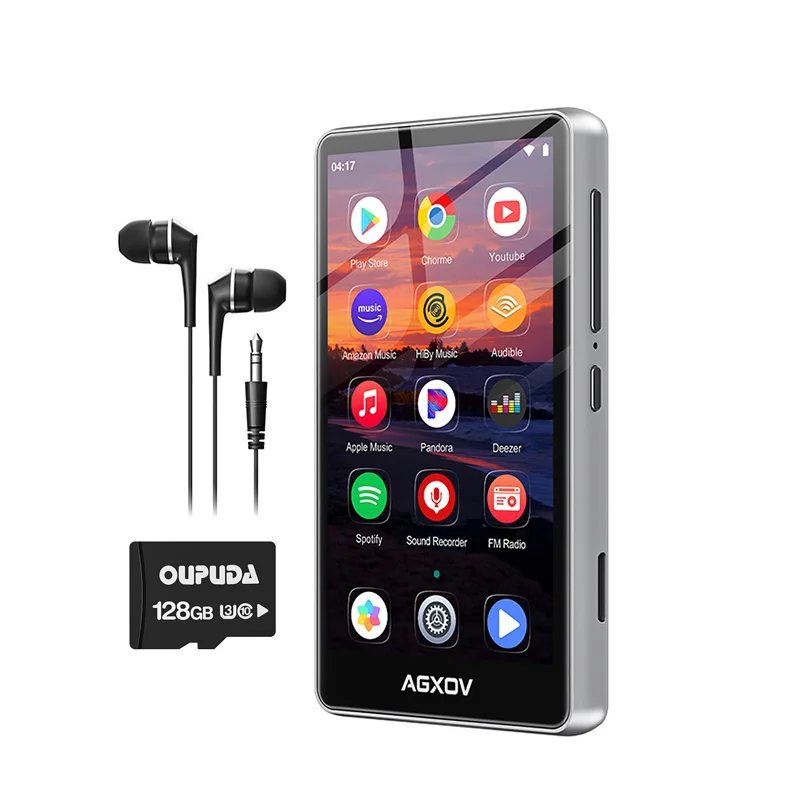 AGXOV Lettore MP4 Android 144GB – Spotify E Deezer Integrati, Wi-Fi, Touch 4.02″, Batteria 2000mAh, Audio HiFi, Per Musica E Video - 2