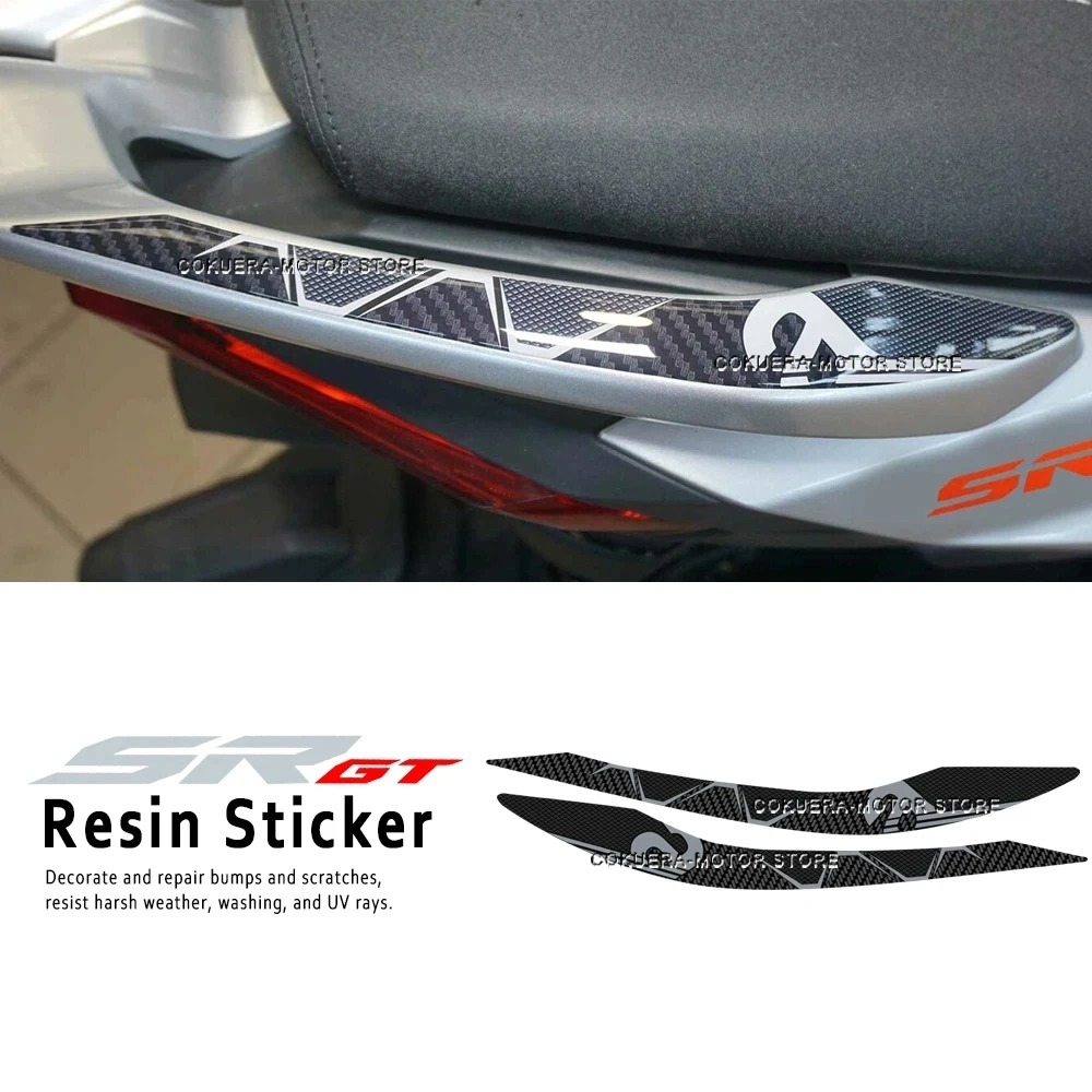 

For Aprilia SR GT 125 2022 Motorcycle Accessories 3D Resin Stickers Tail Handle Protective Stickers