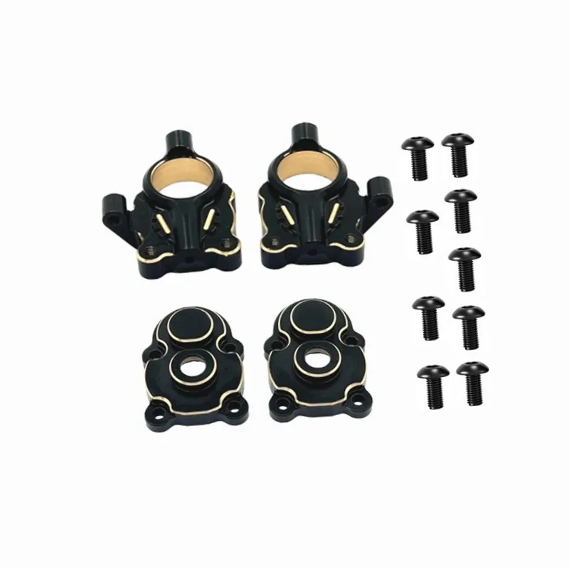 Fit for MJX 1/18 H18P RC car modification accessories, electrophoretic smooth edge brass front cup gear combination upgrade part