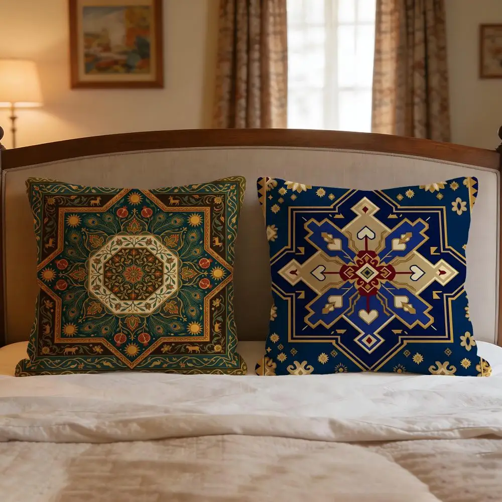 Pattern Creative Print Cushion Cover 4Pcs Decorative Covers Soft Cushion Case for Sofa Couch Decor 40x40 45x45 Pillowcases