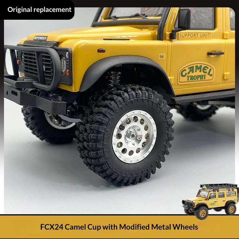 Fms Metal Wheel Hub Fcx24 1/24 Rc Car Upgrade Parts For Land Rover Defender D110 Camel Trophy Rc Crawler Replacement
