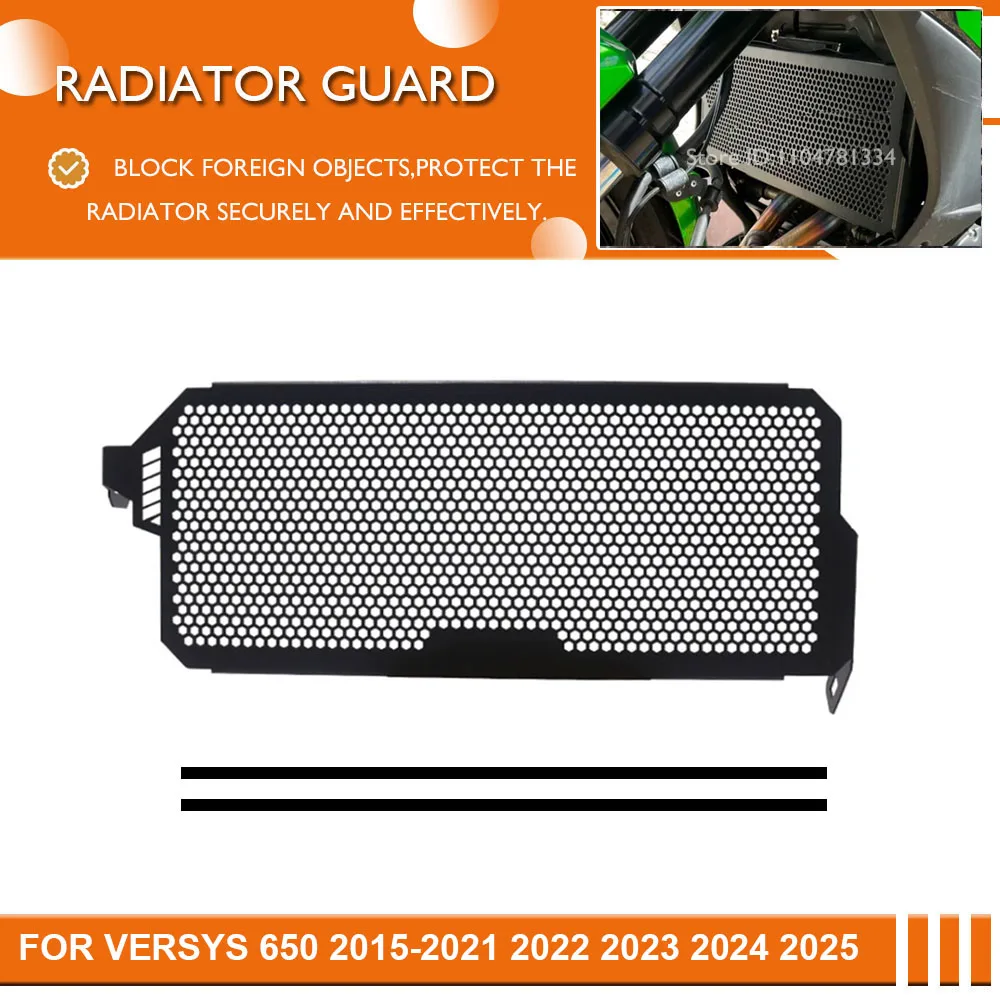 For Versys 650 2025 Motorcycle Radiator Protection Guard Grille Cover For Kawasaki Versys650 2015-2019 2020 2021 2022 2023 2024