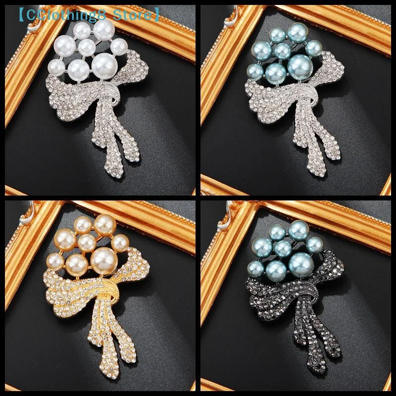 Women Accessories Bouquet - Broches de ramo de perlas de