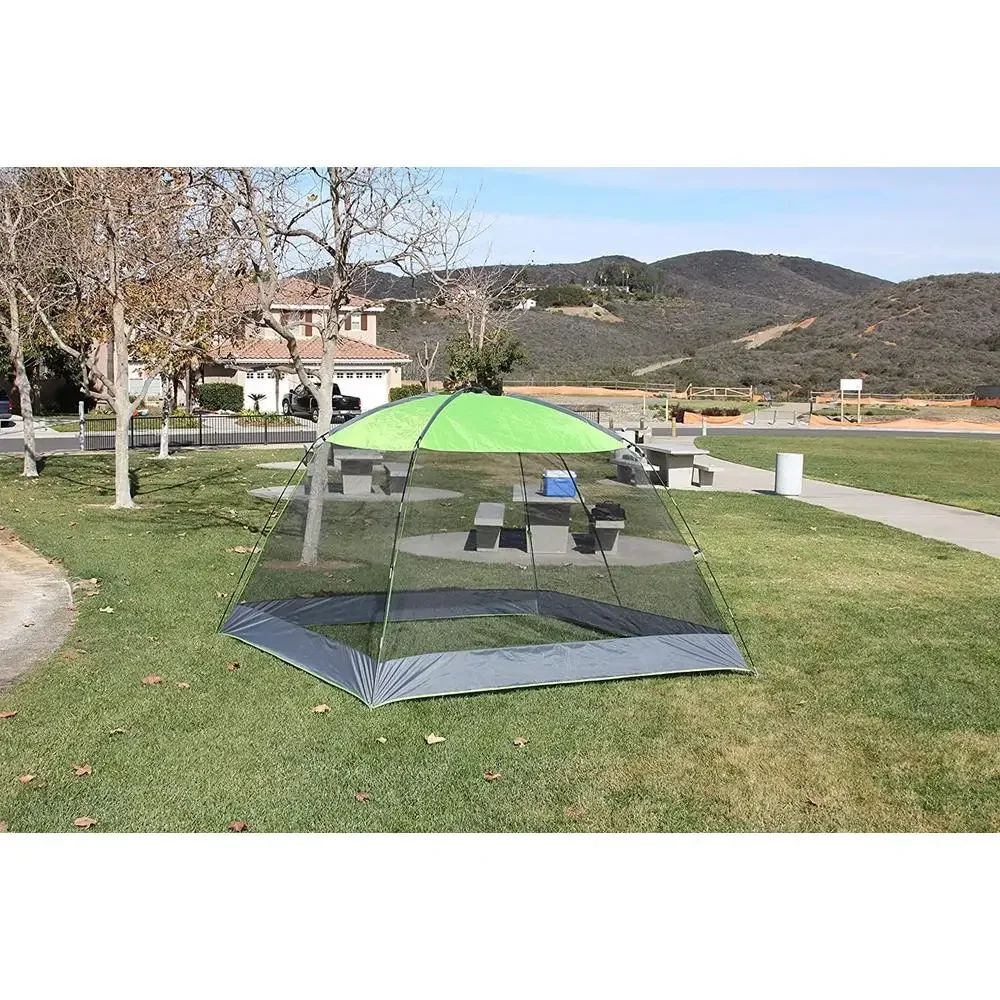 10' x 10' Screen House Shelter with UV Protection and Insect Barrier Portable Outdoor Canopy with Carrying Bag Sports Shelter