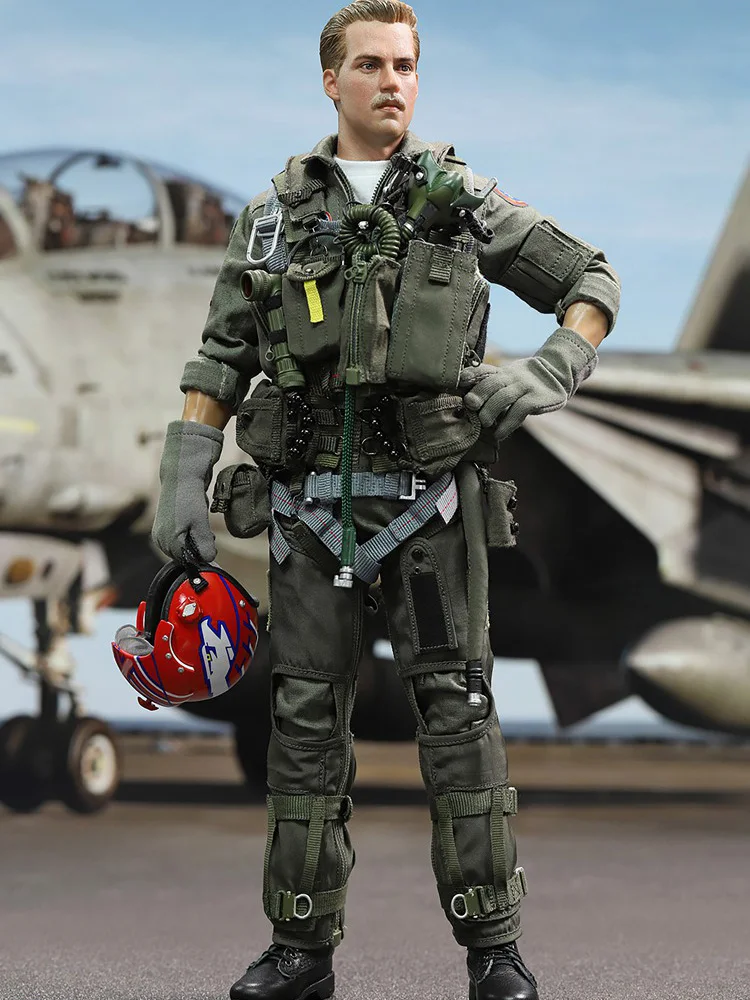 1/6 مقياس نيك البحرية الأمريكية مقاتلة F14 الطيار العسكري عمل الشكل DID MA80182 حساسة 12 بوصة رجل الجندي نموذج جمع اللعب #6