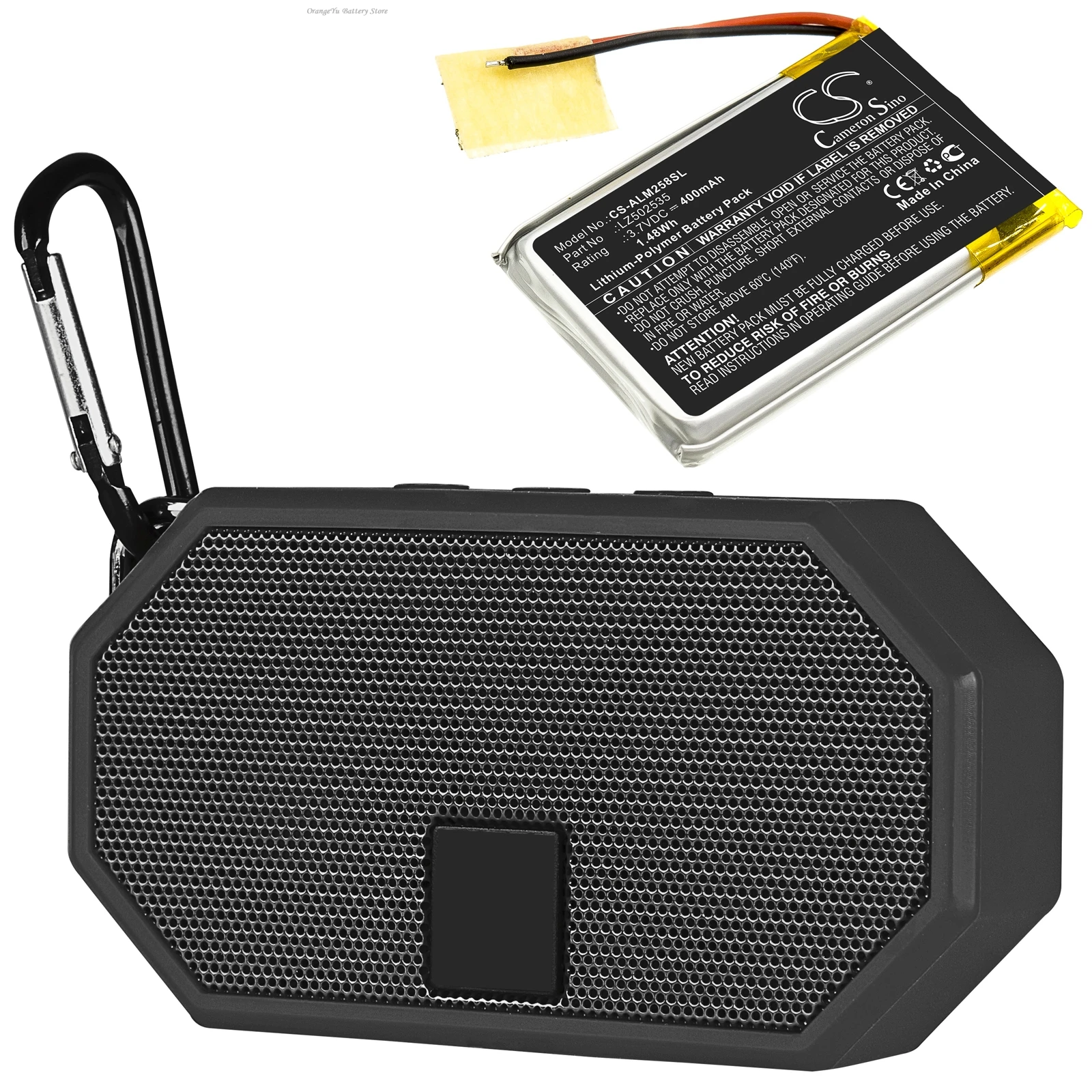 Batería de Repuesto para Altavoz de 3.7V 400mAh LZ502535 para Altec Lansing Mini H2O 3 Mini H2O 2 IMW258 IMW258BLK IMW257 IMW257-MT