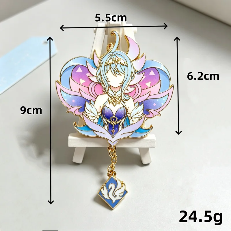 Genshin Impact Odette Spessiva Metal Enamel Pin Badge Fan Made Anime Game Brooch Collectible Gift