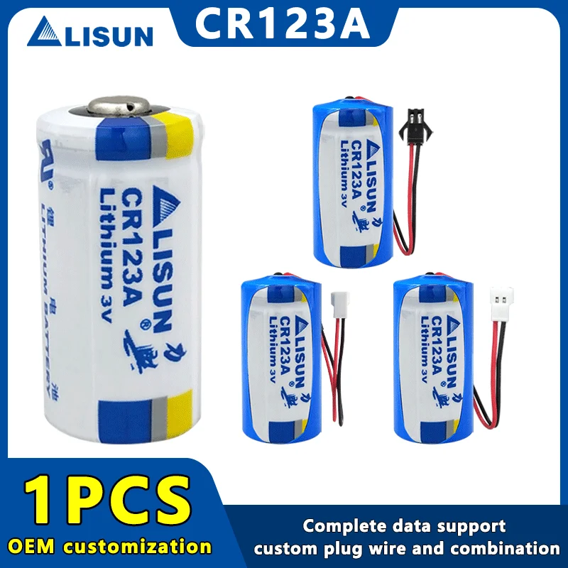 LISUN CR123A CR17345 DL123A 3V Lithium Battery For Digital Camera Doorbells Flashlight Water Meters Smoke Alarm