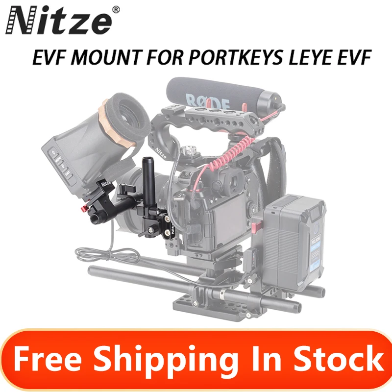 Nitze EVF Mount with 15mm Rods and QR NATO Clamp for Portkeys LEYE EVF