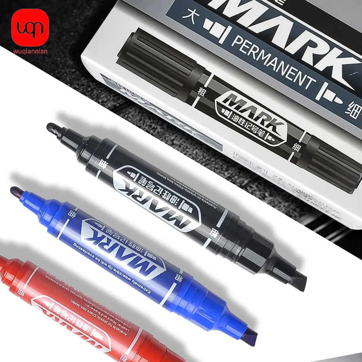 Wasserdichte Permanent Marker bullet Office liefert Dual Tips Permanent Marker