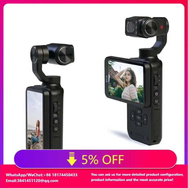 أحدث 5K Pocket DV 3-Axis Gimbal Camera Ordro M5 Face Tracking Palm Vlog Camcorder يسهل حملها للسفر
