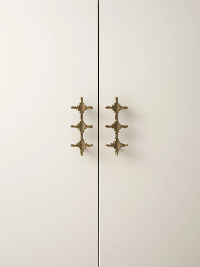 Aged Brass Cross Knob Handle  Brass Cabinet Pull Brass Furniture Knob  Cross Design