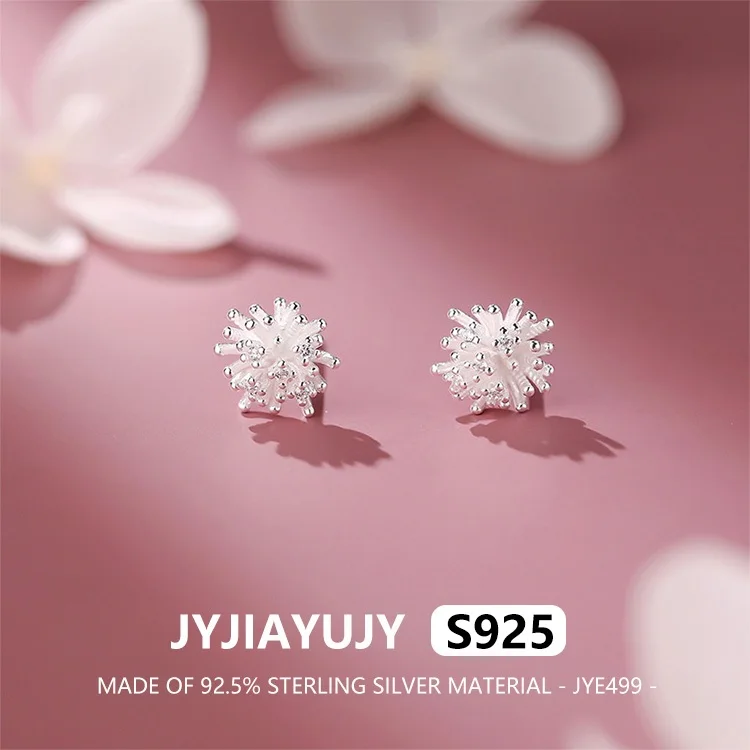 

JYJIAYUJY 100% цельно оригинальные серьги из стерлингового серебра S925, в наличии, модные ювелирные изделия с одуванчиком, подарок на каждый день JYE499