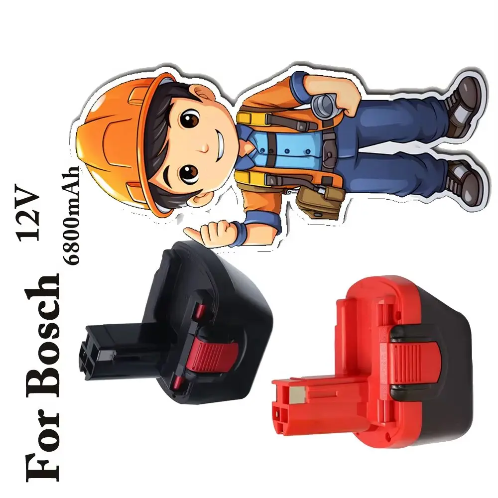 

NI-MH Battery 6.8Ah for Bosch 12V Screwdriver PSR BAT043 BAT045 BAT046 BAT049 2607335273 2607335274 18650 battery