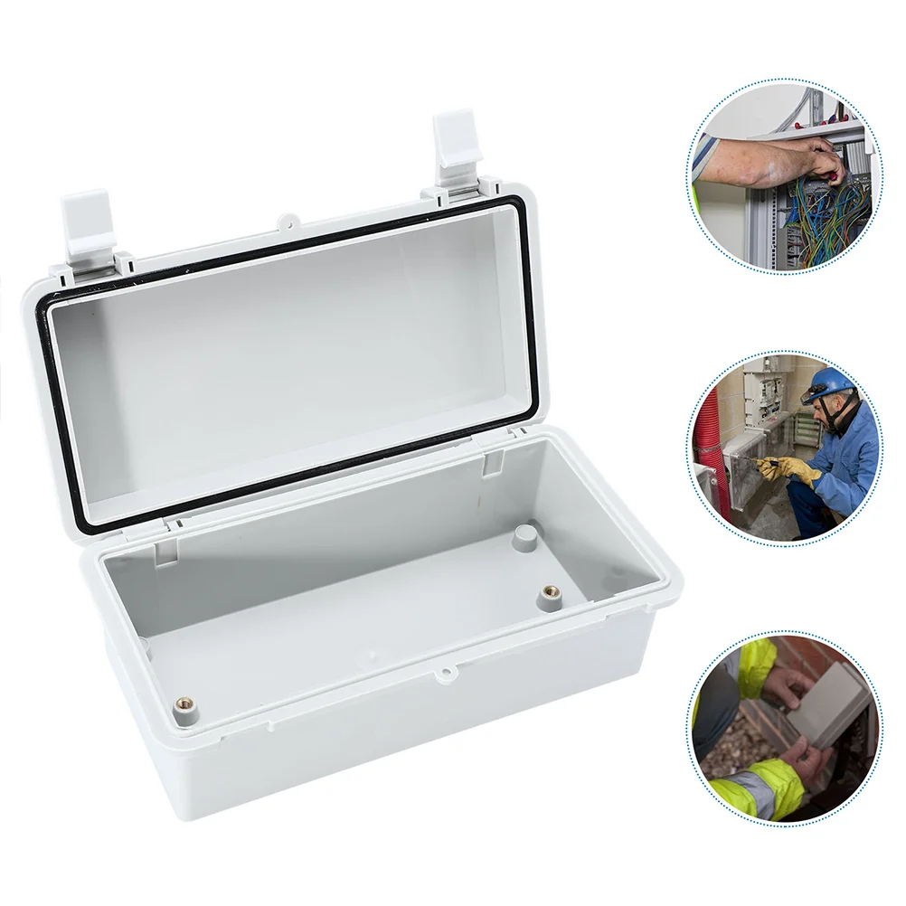 Cable Junction Box Waterproof Boxes for Outdoors Electronic Product White Abs Miss