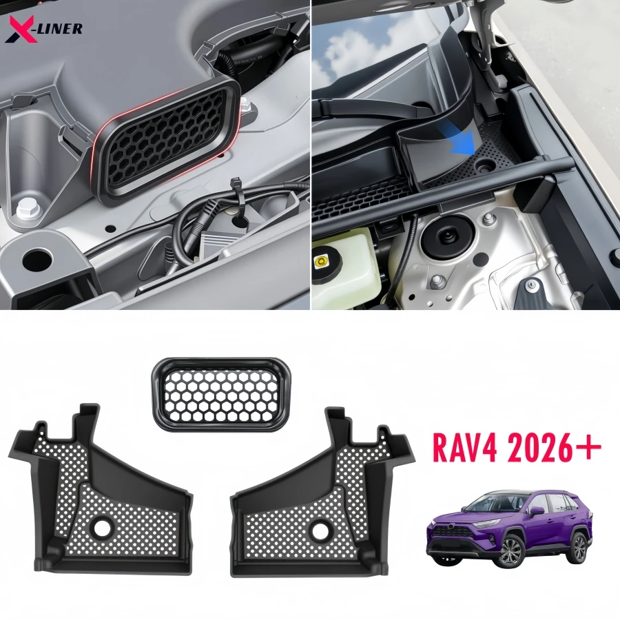 Car Engine Filter Protect Cover & Air Intake Cover For Toyota RAV4 2026 2027 RAV4 XA60 Engine Compartment Filter Trim Anti-block