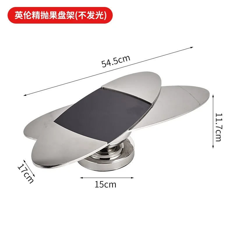 KTV nightclub stainless steel table supplies full set of fruit plate special bar microphone holder commercial desktop ornament