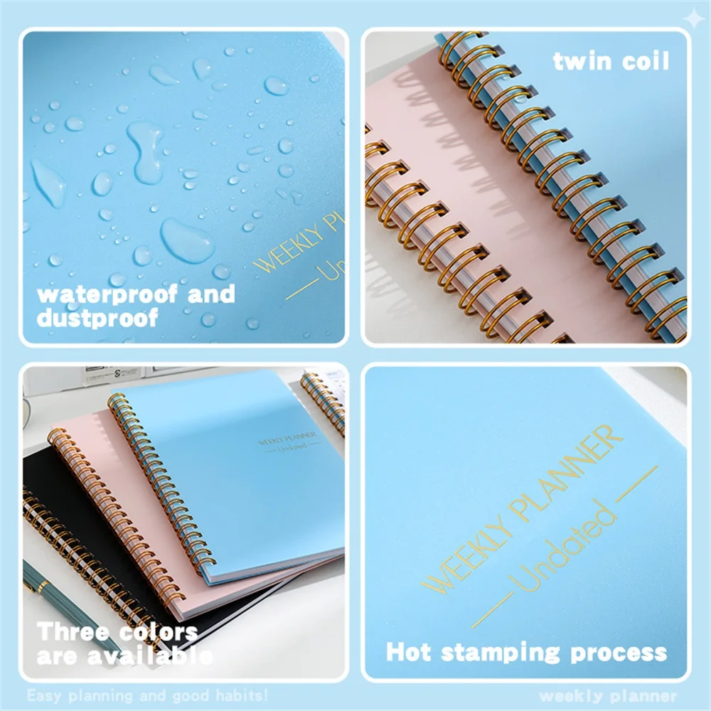 مخطط جدول الأعمال كفاءة A5 دفتر يوميات يومي أسبوعي شهري مجلة للطلاب مدرسة مكتب القرطاسية اللوازم