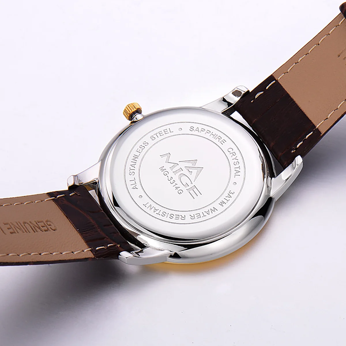 MIGE Original Miyota Quartz Couples Watch Waterproof Wristwatch Simple Business Stainless Steel Watch Gift reloj hombre