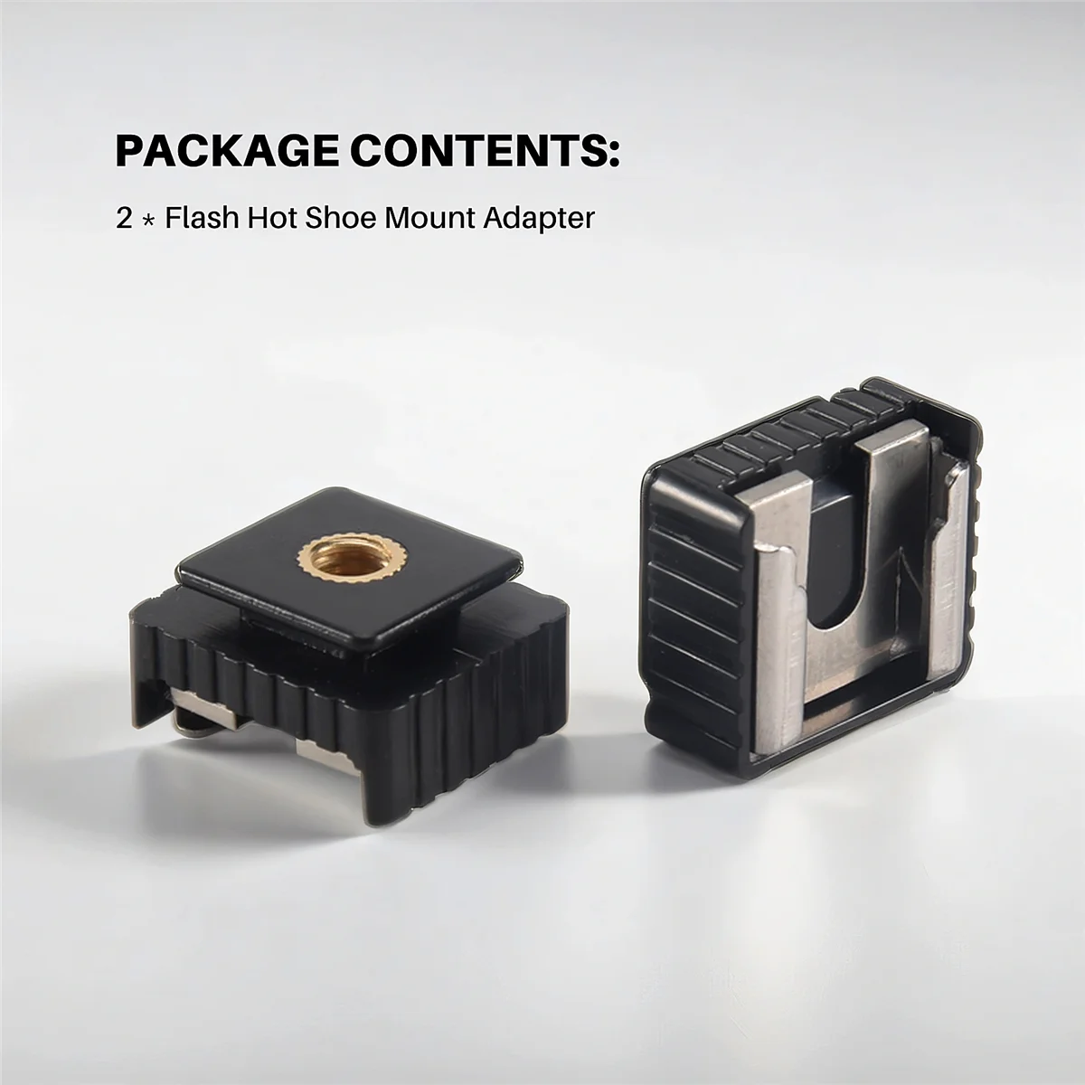 스튜디오 라이트 스탠드 삼각대용 플래시 핫 슈 마운트 어댑터, 1/4 인치 스레드, 2 개