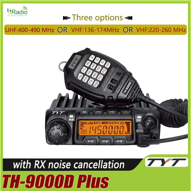 

TYT Mobile Station Car Radio TH-9000D Plus VHF136-174MHz or UHF400-490MHz 220-260MHz Long Range 60W 45W Car Walkie Talkie Radios