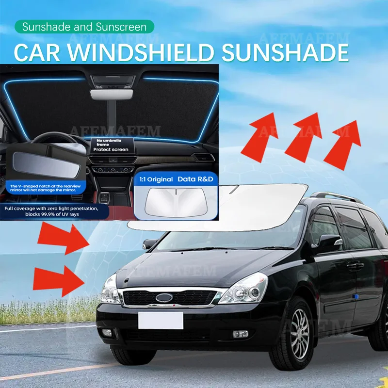 Car Sun Visor For Kia VQ VQ-R MPV Niro Optima Front Windshield Sunshade Heat Insulation