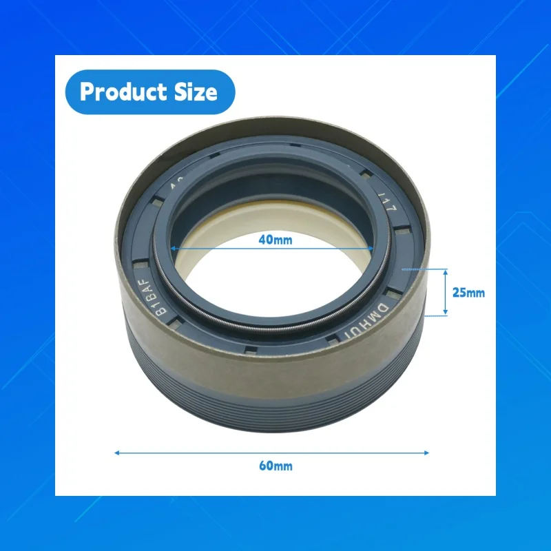 

DMHUI high-quality NBR+AU agricultural machinery oil seals, Size 40x60x25 mm, RWDR-KOMBstyleI ,applicable to Corteco12019672B
