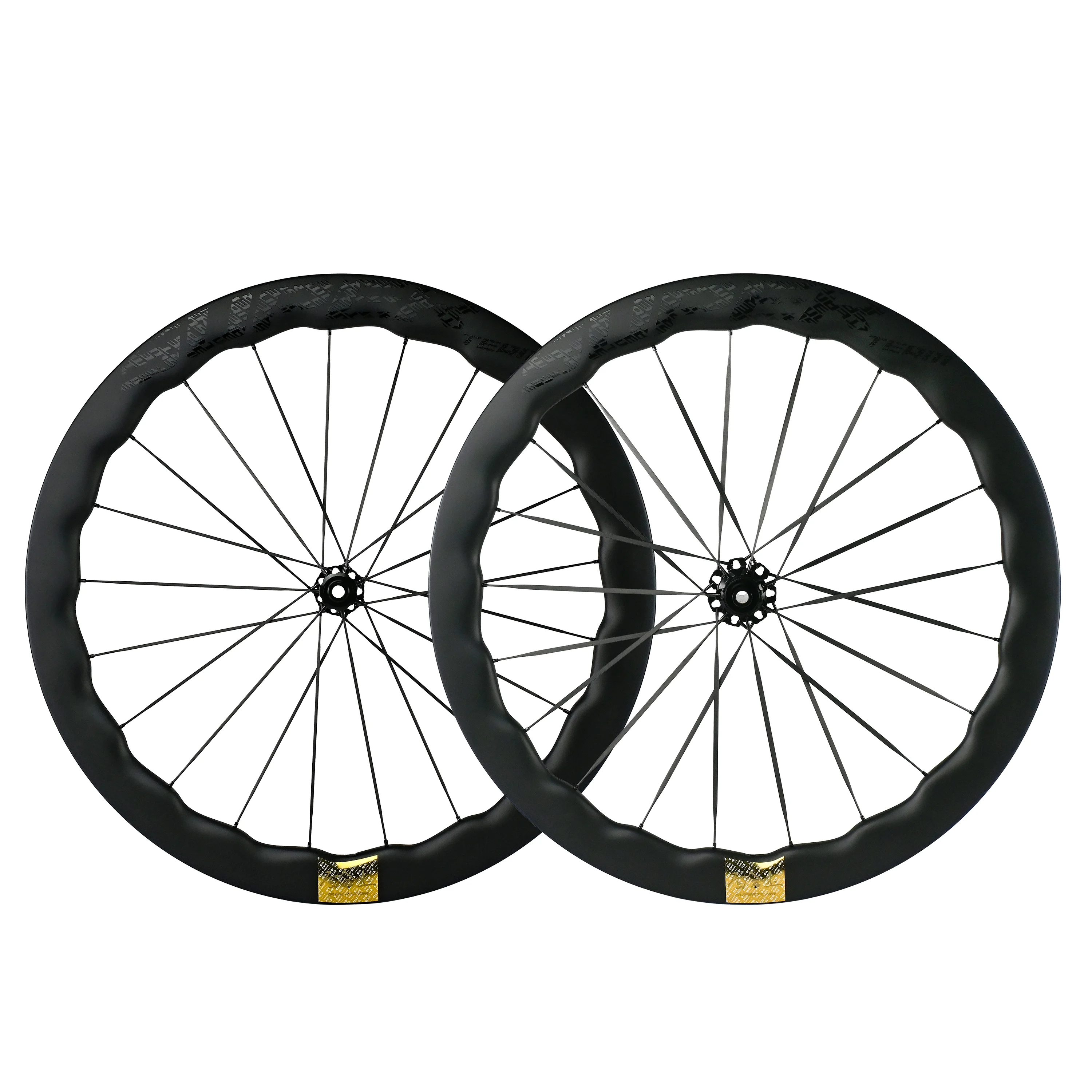 Superteam D28-53 Ultra-light Racing Champion Signature Carbon strip road Bike carbon fiber disc brake wheel set