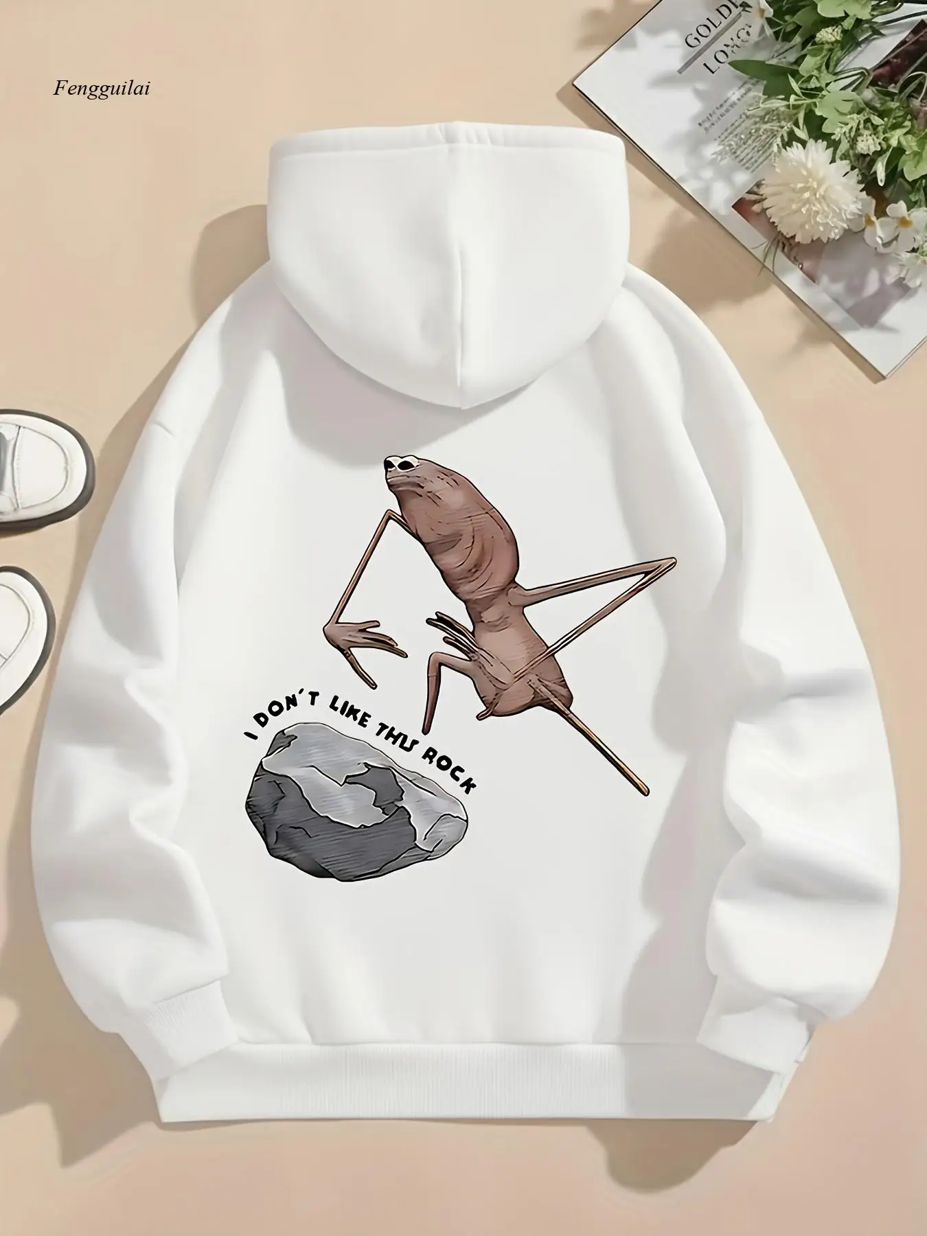 เสื้อฮู้ดลายหนอน - ลายหนอนน่ารัก - เสื้อสเวตเชิ้ตมีเชือกผูก - เสื้อผ้าลำลองสำหรับฤดูใบไม้ร่วง/ฤดูหนาว