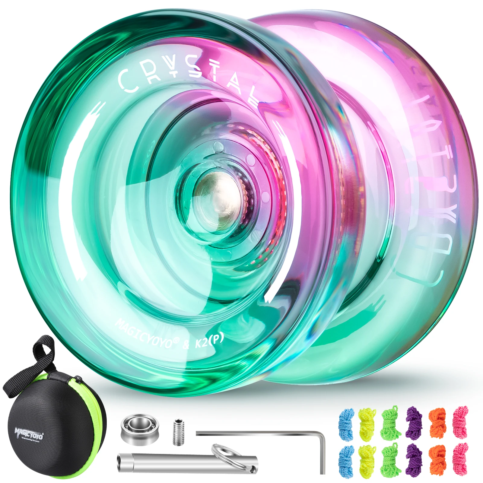 Magicyoyoプラスチックデュアルファンションヨーヨーk2crsytalグラデーションyoyo