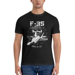 Camiseta F-35 Lightning F35 para hombre, Camisa de algodón estampada, divertida, de manga corta