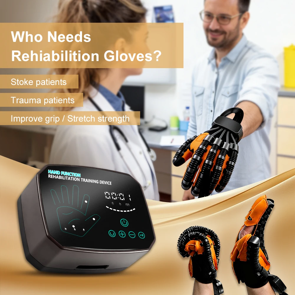 Hand Rehabilitation Gloves Robot Device Stroke Hand Exerciser Hemiplegia Glove Stroke Recovery Equipment Finger Training Devices