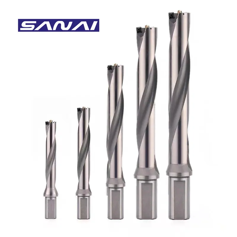 SANAI Fast U Drill 6D 8D SPD Series CNC Lathe Indexable Deep Drilling Bit for Carbide Inserts SPMG with Position Fix Drill