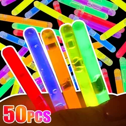 50/20/10Pcs Fluorescent Stick Multicolor Glowing Sticks Wedding Decoration Party Clubs Christmas Supplies Fishing Lighting Tools