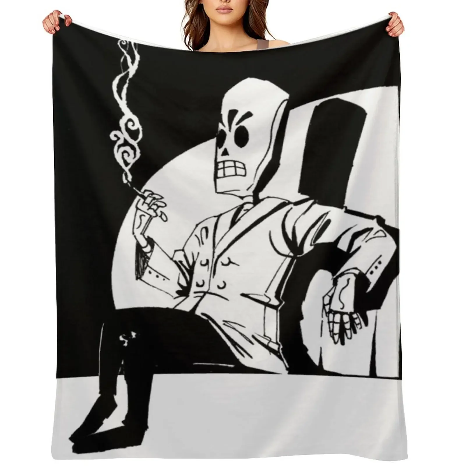 

Grim Fandango Throw Blanket Quilt Heavy Retros Luxury Brand Blankets