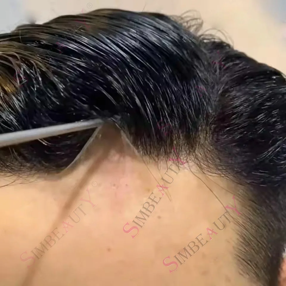 

Прочный коричневый черный серый 1B20 # 5 мужских париков, 100% человеческие волосы, 0,1 мм, полная искусственная кожа, необнаружимые мужские парики, натуральные волосы, протез