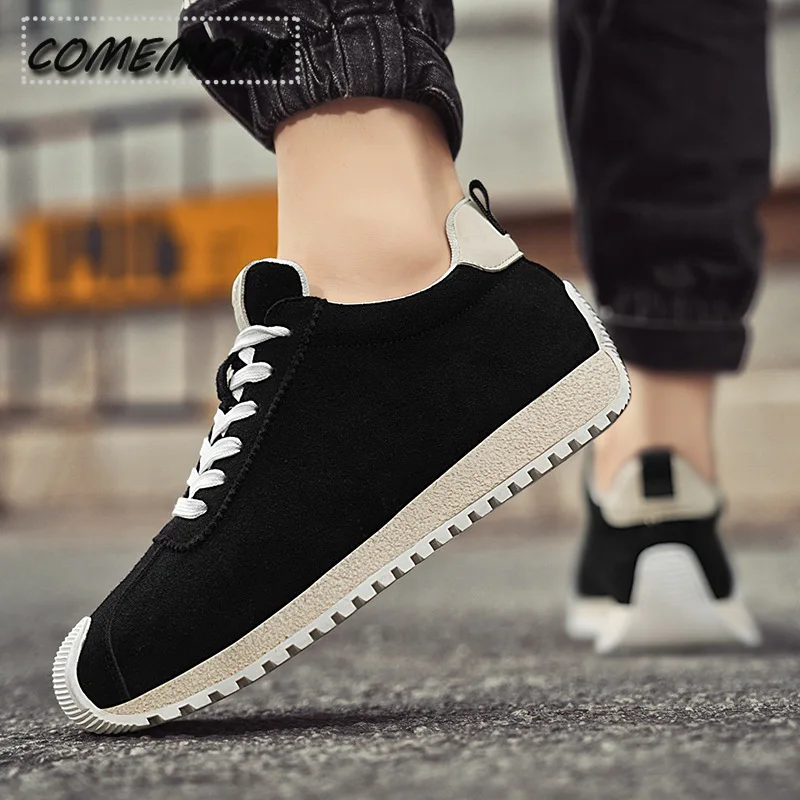 Men Luxury Designer Chunky Sneakers Causal  Leather Lace Up Thick Sole Shoes Runing Walking Sport Footwears Retro Women Shoes