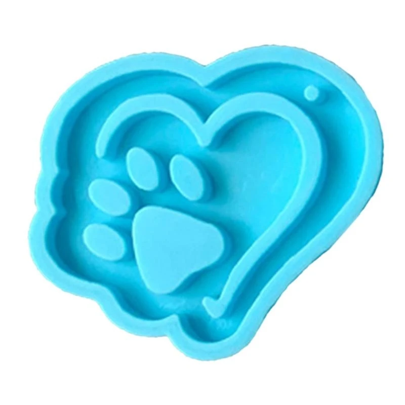 

E21F Valentine's Day Keychain Epoxy Resin Mold Necklace Pendants Silicone Mould DIY Crafts Jewelry Casting Tool