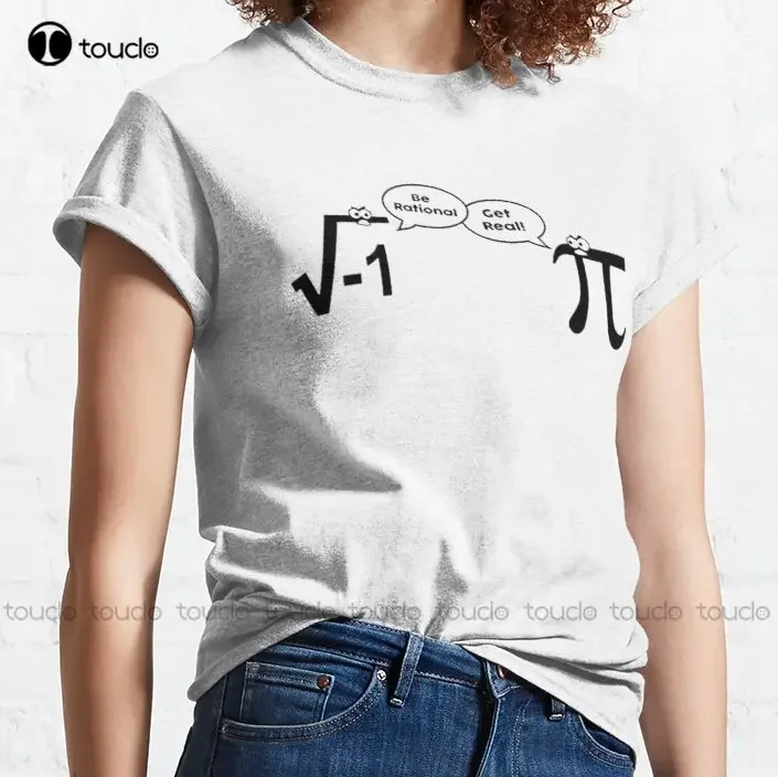 Be Rational Get Real Math Nerd Geek Funny Adult Classic T-Shirt Shirts For Men Cotton Outdoor Simple Vintag Casual Tee Shirts