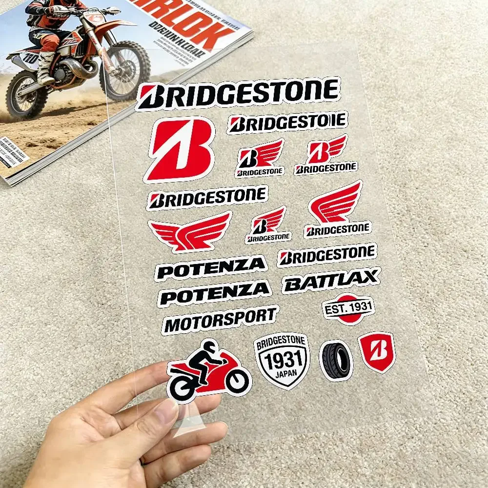 

Светоотражающие наклейки Bridgestone для мотоциклов, водонепроницаемые наклейки для шлемов, скутеров, топливных баков, ящиков для инструментов, гоночные наклейки