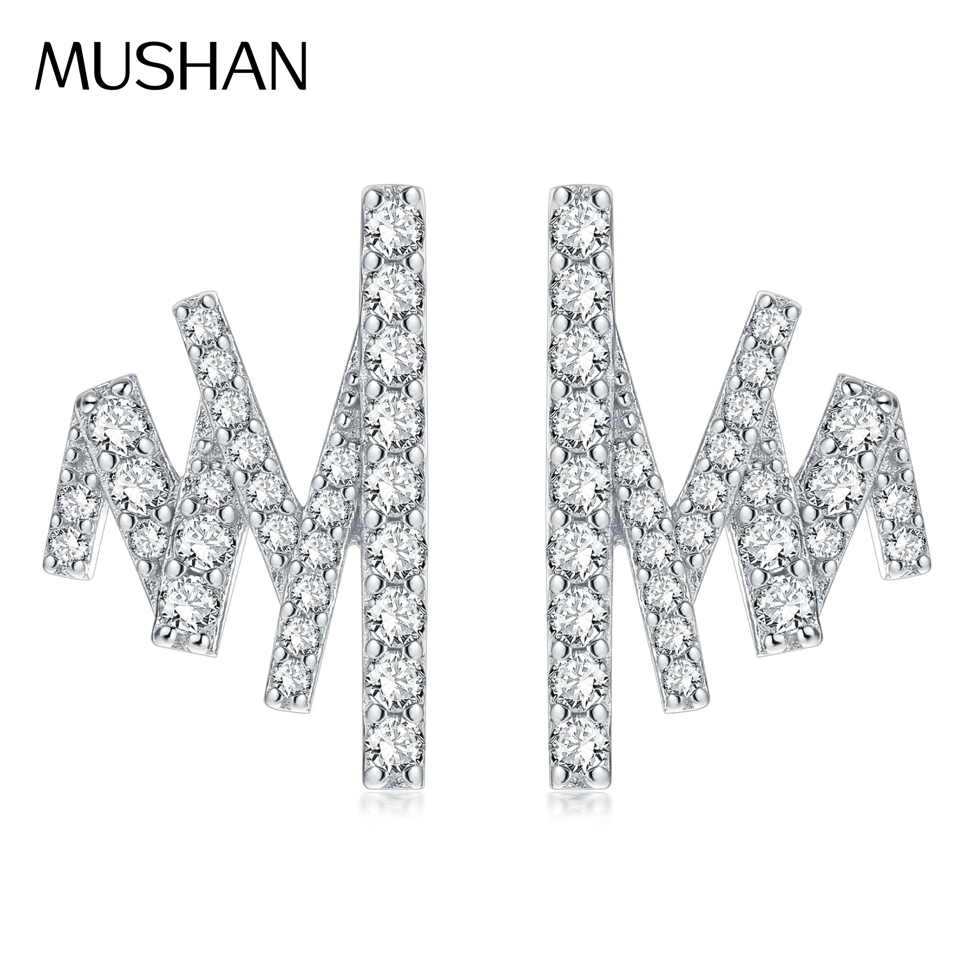 

Серьги-гвоздики MuShan из стерлингового серебра 925 пробы с подвесками из высокоуглеродистого бриллианта, подарок на День матери, в стиле бохо, для женщин, изысканные ювелирные изделия
