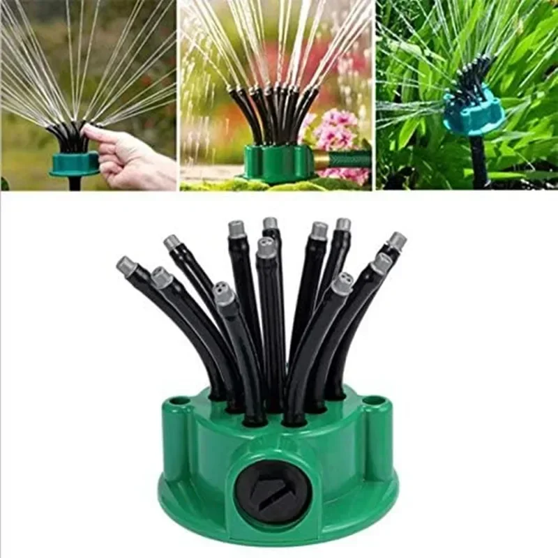 360 Degree Garden Automatic Multi Sprinkler Garden Lawn Sprinklers Roof Cooling Sprinklers Watering Sprinklers Gardening Tools